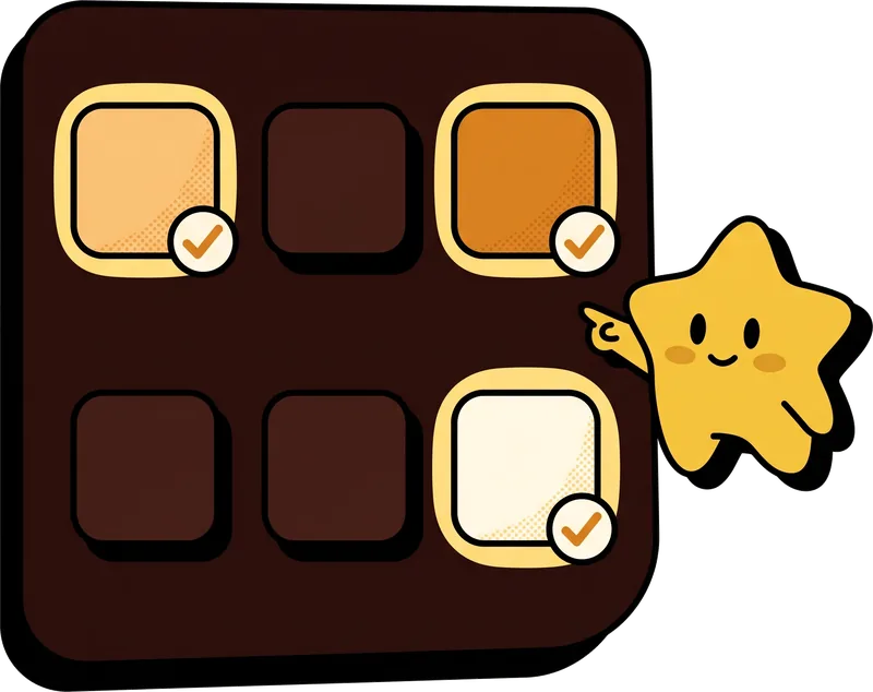 A cartoon rack of streaming app tiles with three of them lit up
